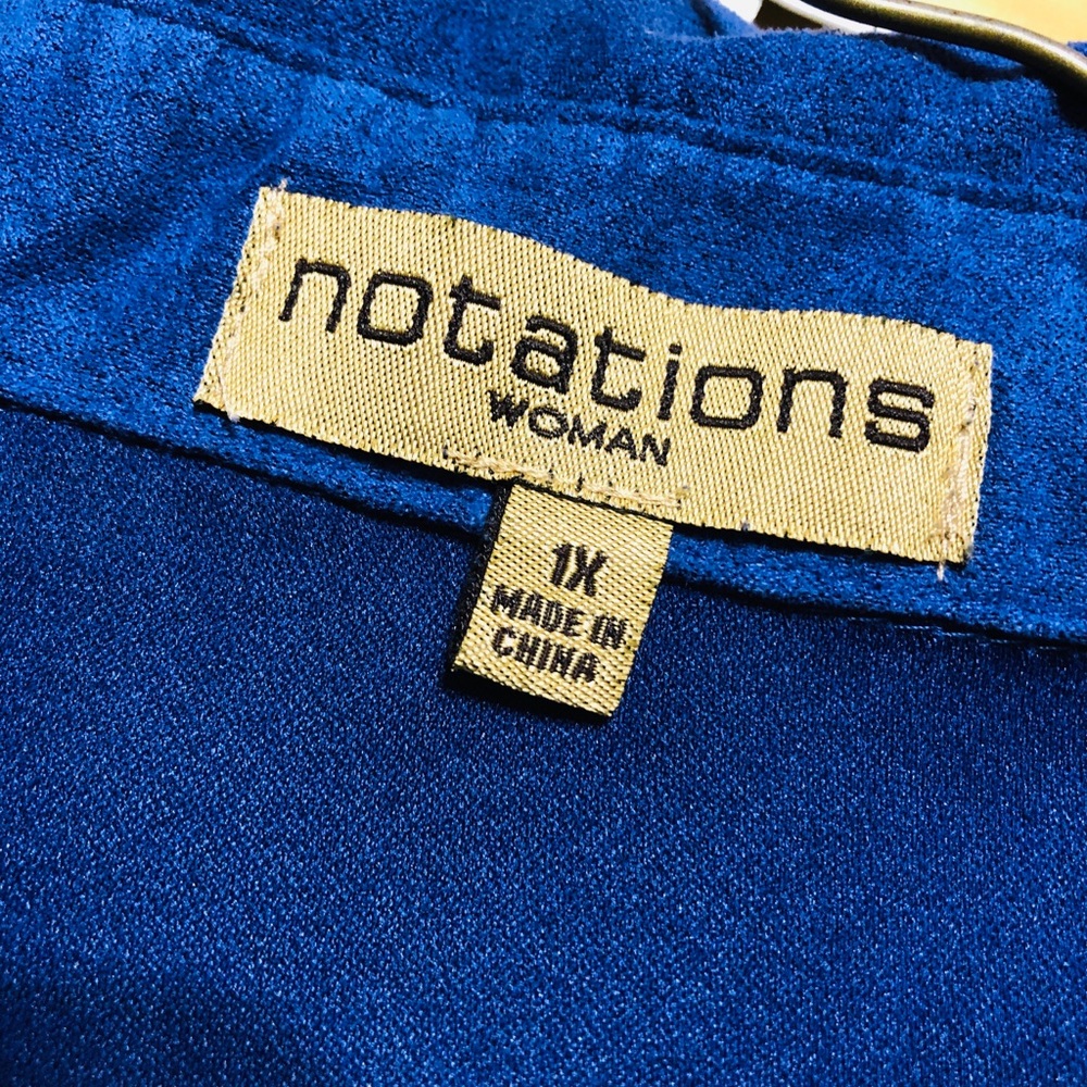 Notations Royal Blue Button-Down Shirt - Picture 4 of 4